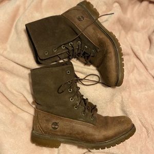Timberland Foldover Leather & Suede Boots